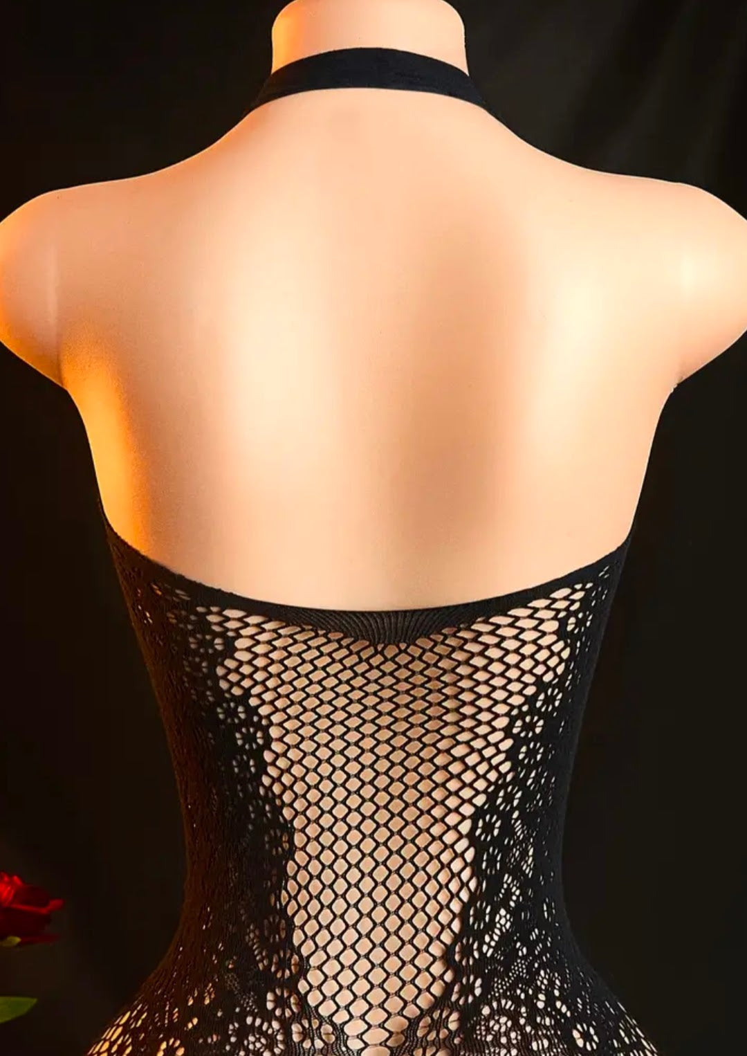 Body de Una Pieza Transparente con Cuello Colgante