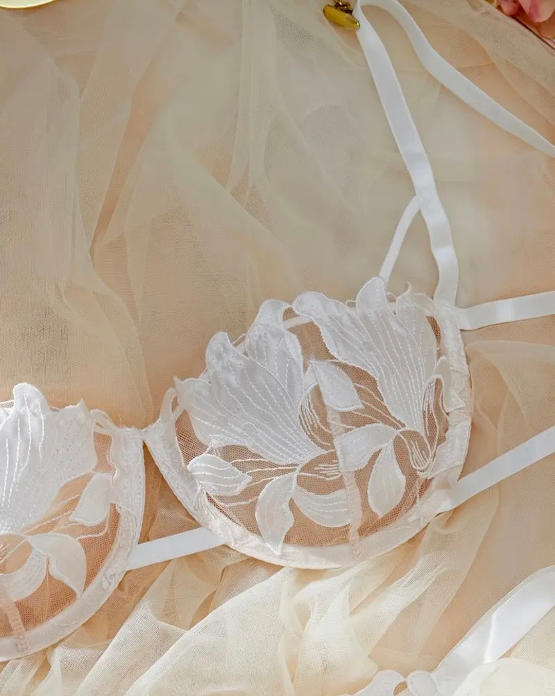 Set de Lencería Sexy - Encaje blanco